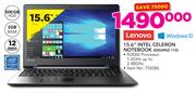 Lenovo 15.6” Intel Celeron Notebook IDEAPAD 110