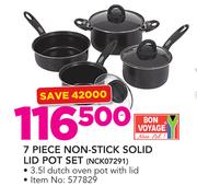 Bon Voyage 7-Piece Non-Stick Solid Lid Pot SetNCK07291