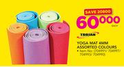 Trojan Yoga Mat 4mm Assorted Colours-Each