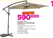 Cantilever Ummbrella 3m Brown