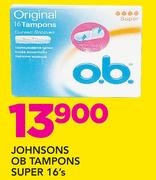 Johnsons Ob Tampons Super 16’s