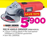 Black & Decker 900W Angle Grinder KG915