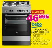 Beko 3 1 Cooker 60 60INX CSE6311DX
