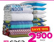 Casa Queen Polycotton Assorted Comforter Including Two Matching Pillowcases