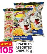 Krackles Assorted Chips-3x30g