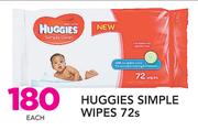 Huggies Simple Wipes-72's Pack