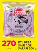 FCL Beef Sausages Safari-500g Each