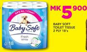 Baby Soft Toilet Tissue 2Ply-18's Pack