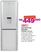 Defy 334Ltr Bottom Freezer Fridge DAC535