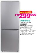 Hisense 299Ltr Bottom Freezer Fridge H299BME