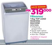 Hisense 13Kg Top Load Washing Machine WTX1302S