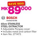 Bosch 60cm Stainless Steel Extractor