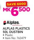 Alplas 50Ltr Plastic Dustbin
