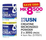 USN Creatine Micronized Powder-2x250g Pack