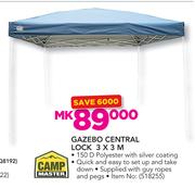 Camp Master Gazebo Central Lock 3x3m With Guy Ropes & Pegs