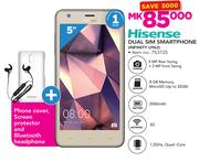 Hisense Dual Sim Smartphone Infinity U962 With Plus Phone Cover, Screen Protector & Bluetooth Headph
