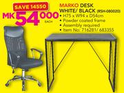 Marko Desk White/Black RSH-080020