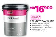 Simple Choice 20Ltr Matt PVA White