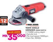 Black & Decker 900W Angle Grinder 900W KG915