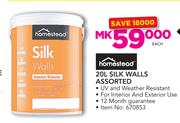 Homestead 20Ltr Silk Walls Assorted