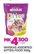 Whiskas Assorted Kitten Food-900g Each
