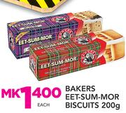  Bakers Eet-Sum-Mor Biscuits-200g Each
