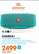 JBL Waterproof Charge 3 Portable Speaker