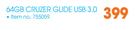 Sandisk 64GB Cruzer Glide USB 3.0