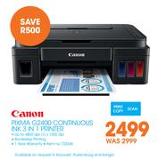 Canon Pixma G2400 Continuous Ink 3 In 1 Printer
