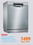 Bosch 14 Place Metallic Dishwasher SMS46K100Z