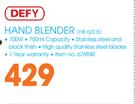 Defy Hand Blender HB 620 B 
