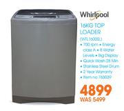 Whirlpool 16Kg Top Loader WTL1600SL