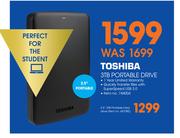 Toshiba 2.5” 2TB Portable Drive