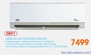 Defy 12000 BTU Split Inverter Aircon