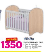 Ditalia Wooden Baby Crib