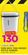 Snookums Wide Neck Twin Padded Bottle Warmer