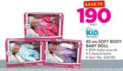 Kid Connection 40cm Soft Body Baby Doll-Each