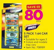 Adventure Wheels 5 Pack 1:64 Car Set-Each