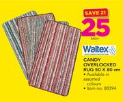 Waltex Candy Overlocked Rug-50 x 80cm Each