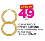 10MM Single Gypsey Earring-Each