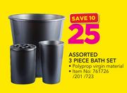 Assorted 3 Piece Bath Set