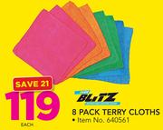 Blitz 8 Pack Terry Cloths-Each