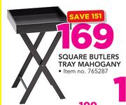 1Rectangular Butlers Tray Mahogany