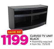 Curved TV Unit Black