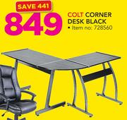 Colt Corner Desk Black