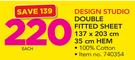 Design Studio Double Fitted Sheet