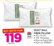 Always Home Quilt Ball Fiber Pillow-45 x 70cm Per Pack