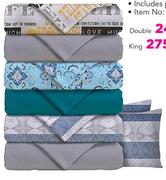 Casa 2 Pack Plain Print Flat Sheet Includes Pillowcases