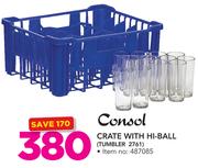Consol Crate With Hi Ball Tumbler 2761