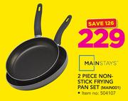 Mainstays 2 Piece Non Stick Frying Pan Set